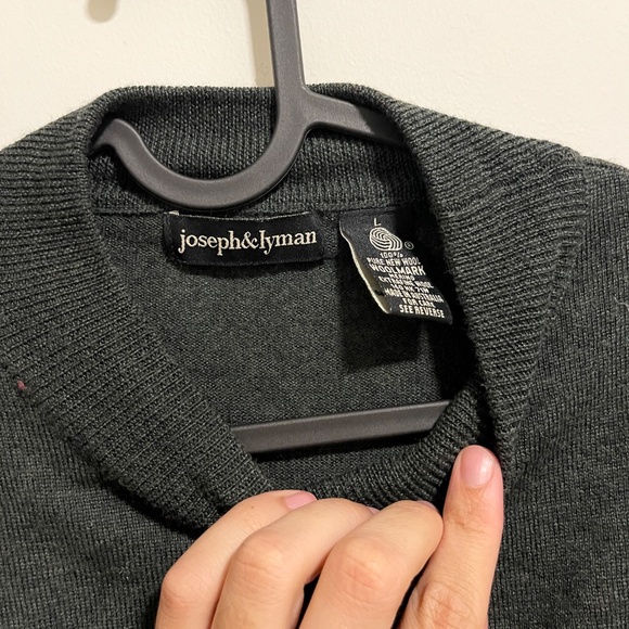 Joseph & Lyman Wool Sweater Mock Neck - Luxury Knitwear, Warm Winter Fashion - Picture 2 of 3